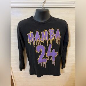 Zuni Sportswear Kobe Bryant LA Laker Black "Mamba 24" Long-Sleeve Graphic Tee